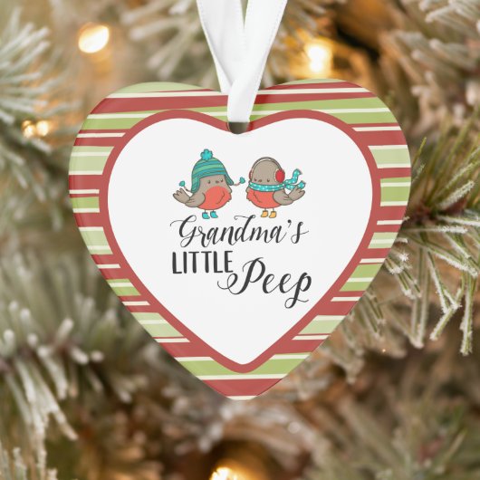 Wintervogels De kleine pieper van oma Ornament (Boom)