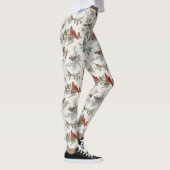 Wintervogels en dennentakken patroon leggings (Rechts)
