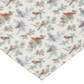 Wintervogels en dennentakken patroon tafelkleed (Gekanteld)