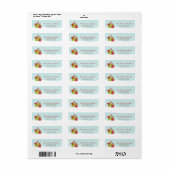 Wintervogels en kerstcadeautjes etiket (Full Sheet)