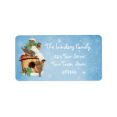 Wintervogels en vogelpest etiket (Voorkant)