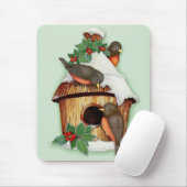 Wintervogels en vogelpest muismat (Met muis)