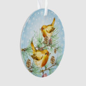 Wintervogels - Finch Ornament (voorkant)