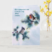 Wintervogels gaan op de proef gesteld met Kerstmis Kaart (Gele Bloem)