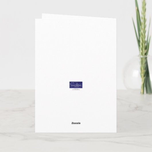 Wintervogels gaan op een takje met Kerstmis Kaart (Achterkant)