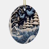 Wintervogels in het bos Ornament (Rechts)