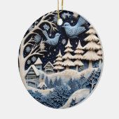 Wintervogels in het bos Ornament (Links)