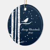 Wintervogels Keramisch Ornament (Links)