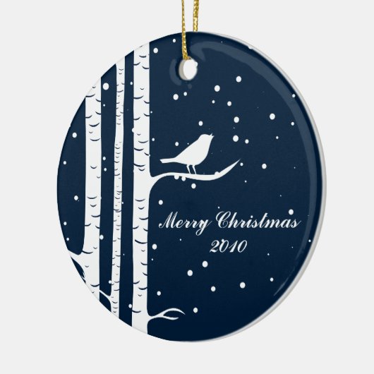 Wintervogels Keramisch Ornament (Links)