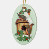 Wintervogels Keramisch Ornament (Links)