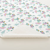 Wintervogels kerstbomen Iceberg Doodles Sherpa Deken (3/4)