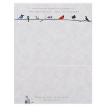 Wintervogels-LetterHead Thoreau citaat: