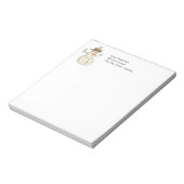 Wintervogels met Snowman-kerstcif Notitieblok (Linkerzijde)