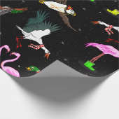 Wintervogels Patroon Cadeaupapier (Hoek)