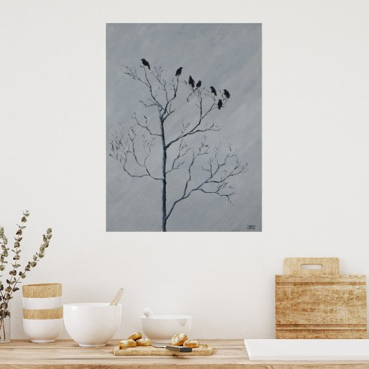 Wintervogels Poster (Keuken)