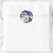  wintervogels ronde sticker (Tas)