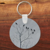 Wintervogels Sleutelhanger (Voorkant)