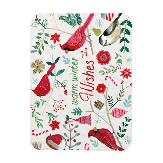 Wintervogels - Warmgewas Magneet (Verticaal)