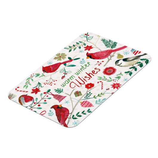 Wintervogels - Warmgewas Magneet (Linkerzijde)