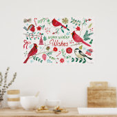 Wintervogels - Warmgewas Poster (Keuken)