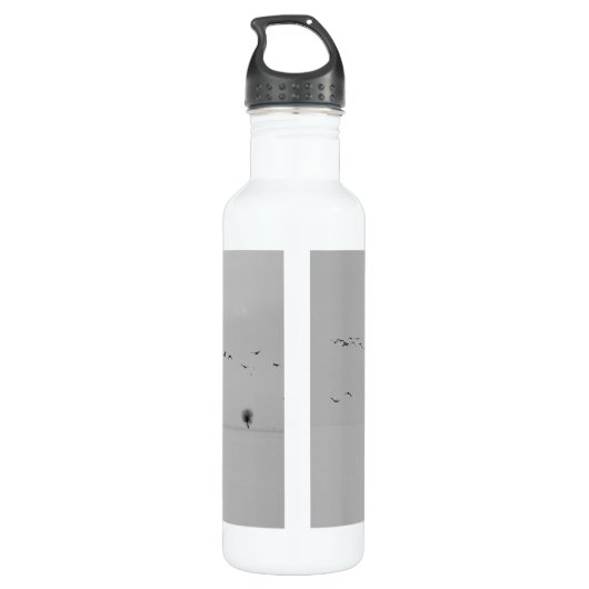 Wintervogels Waterfles (Achterkant)