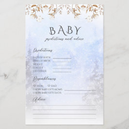 Wintervoorspellingen en advies-Baby shower