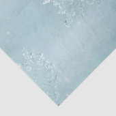 Wintervorst en sneeuwvlokken Frosty Blue Tissuepapier (Detail)