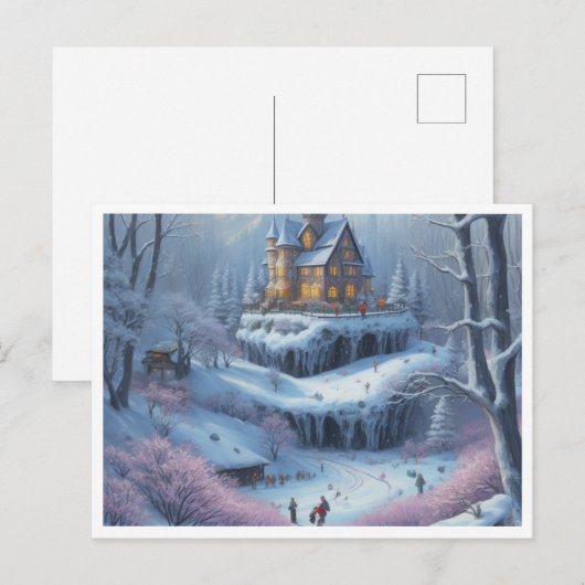 Wintervorst Feestdagenkaart (Voorkant / Achterkant)