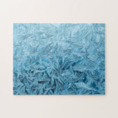 Wintervorst ijskristal koud blauw wit legpuzzel (Horizontaal)
