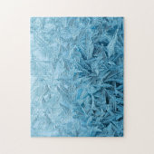 Wintervorst ijskristal koud blauw wit legpuzzel (Verticaal)