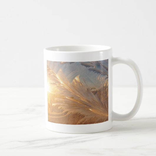 Wintervorst op glas koffiemok (Rechts)