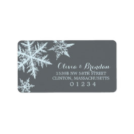 Wintervorst Sneeuwvlokken | Adres Etiket
