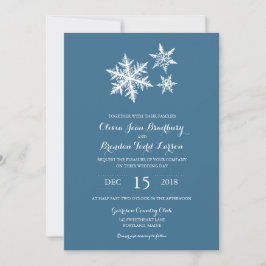 Wintervorst Sneeuwvlokken | Bruiloft Kaart