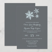 Wintervorst Sneeuwvlokken | Bruiloft Kaart (Voorkant / Achterkant)