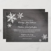 Wintervorst Sneeuwvlokken | Bruiloft Kaart (Voorkant / Achterkant)