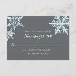 Wintervorst Sneeuwvlokken | Bruiloft RSVP Kaartje