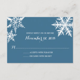 Wintervorst Sneeuwvlokken | Bruiloft RSVP Kaartje