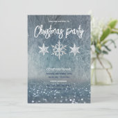 Wintervorst — Sneeuwvlokken — kerstfeest Kaart (Staand voorkant)