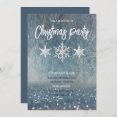 Wintervorst — Sneeuwvlokken — kerstfeest Kaart (Voorkant / Achterkant)