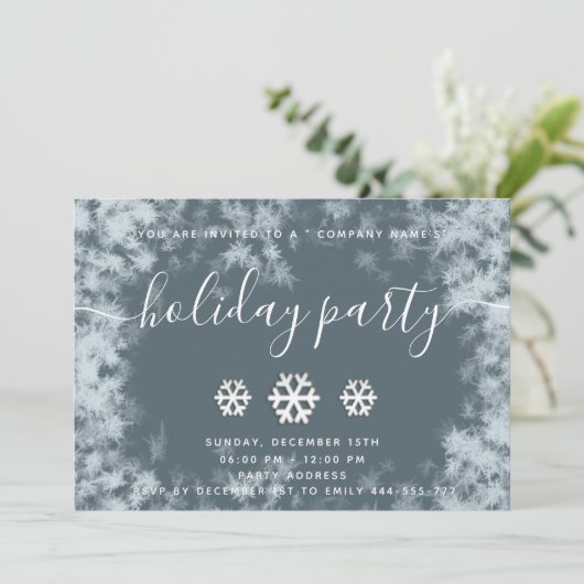 Wintervorst — Sneeuwvlokken — kerstfeest Kaart (Staand voorkant)