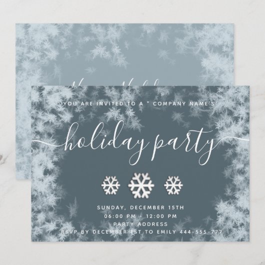 Wintervorst — Sneeuwvlokken — kerstfeest Kaart (Voorkant / Achterkant)