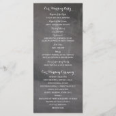 Wintervorst sneeuwvlokken schoolbord ceremonie pro programmakaart (Achterkant)