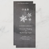 Wintervorst sneeuwvlokken schoolbord ceremonie pro programmakaart (Voorkant / Achterkant)