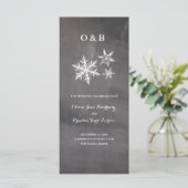 Wintervorst sneeuwvlokken schoolbord ceremonie pro programmakaart (Staand voorkant)