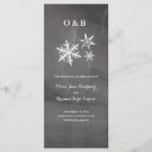 Wintervorst sneeuwvlokken schoolbord ceremonie pro programmakaart (Voorkant)