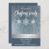 Wintervorst sneeuwvlokken zakelijk kerstfeest kaart (Voorkant / Achterkant)