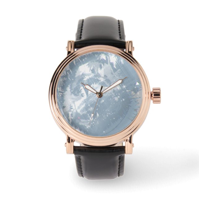 Wintervorstpatroon Horloge (Voorkant)