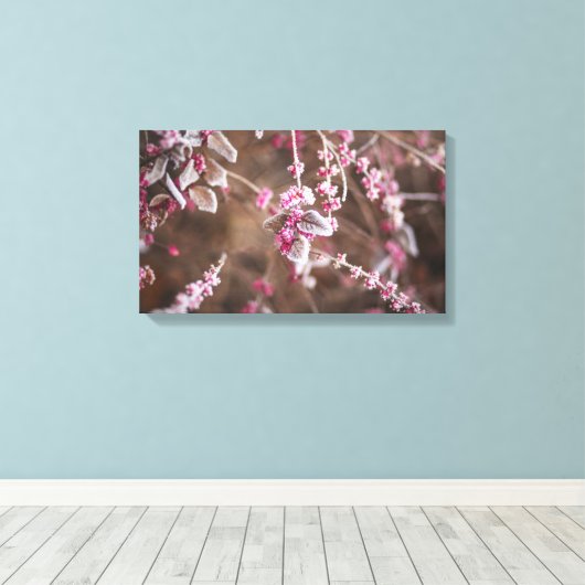 Wintervorstschilderdruk Canvas Afdruk (Insitu (Houten vloer))