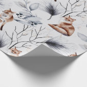 Wintervos Botanisch Aquarel Cadeaupapier (Hoek)