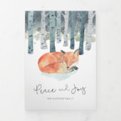 Wintervos fotocollage drieluik wenskaart (Cover)